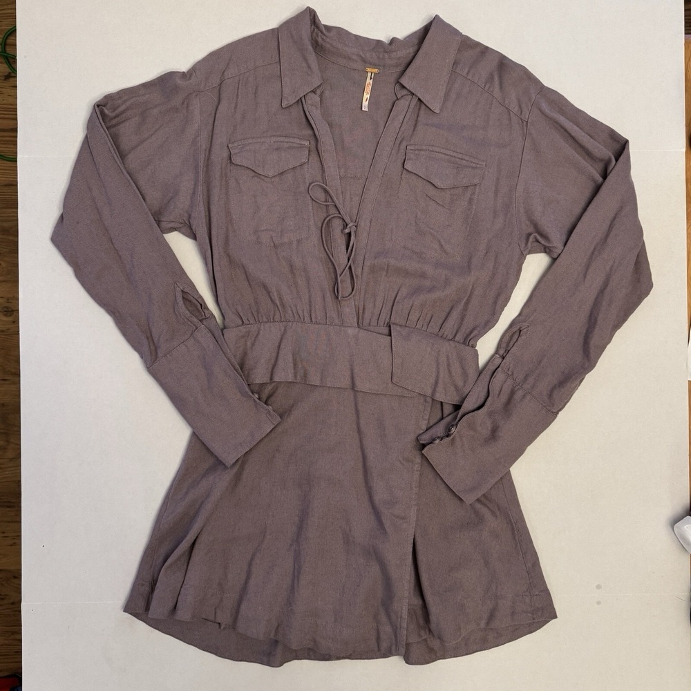 Free People Women's Maxwell Sporty Mini Dress Size Small Petite Purple - Picture 1 of 6